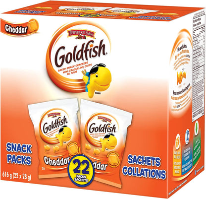 Craquelins au cheddar Goldfish de Pepperidge Farm, 22 sachets de collation, 28 g/1 oz chacun {Importé du Canada} 