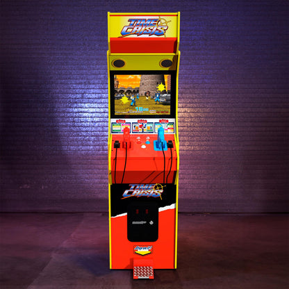 Arcade1Up Machine d'arcade multijoueur avec écran LCD haute résolution de 17 pouces Time Crisis, Point Blank et Steel Gunner Light Gun avec armoire debout pour la maison 