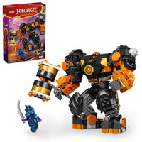 LEGO NINJAGO Cole's Elemental Earth Mech Mini Ninja Toy, jouet d'aventure avec figurines d'action personnalisables Cole et Wolf Warrior, cadeau Ninja pour garçons, filles et enfants de 7 ans et plus, 71806 