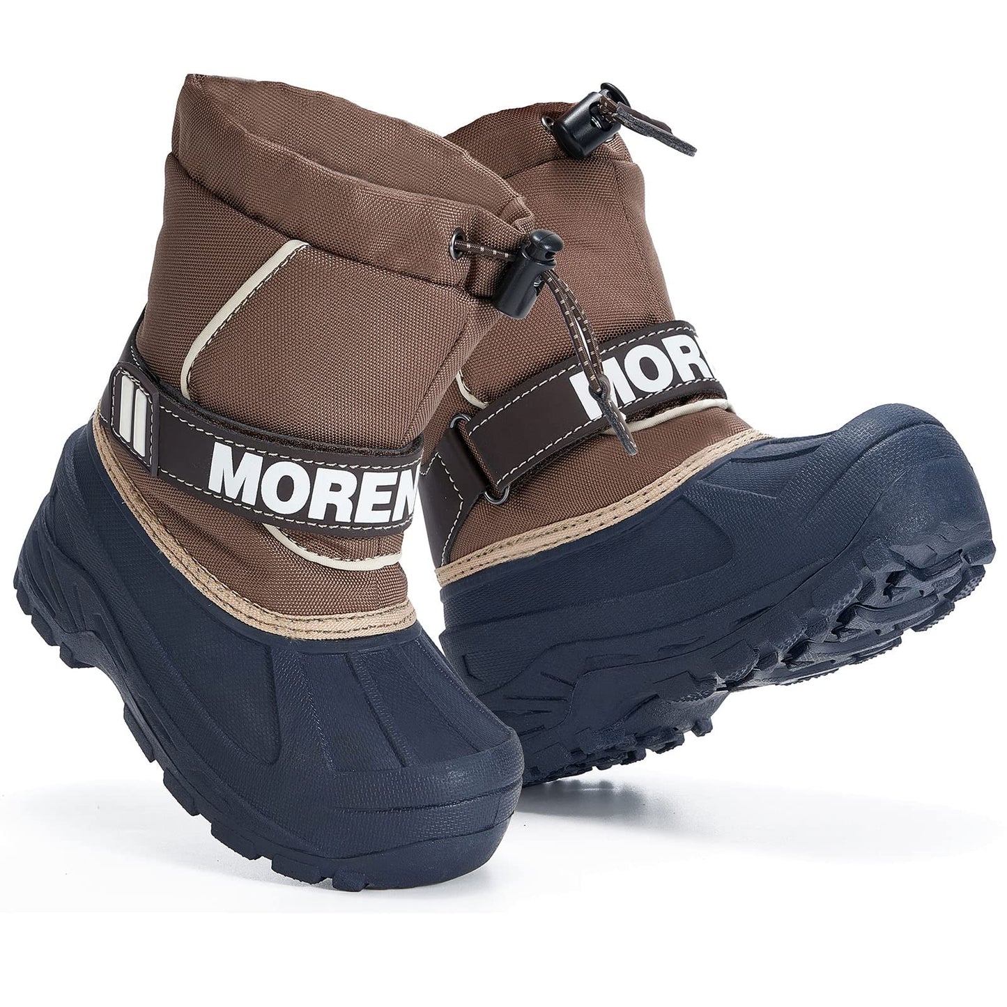 MORENDL Kids' Snow Boots Insulated Waterproof Fur Lined Warm Anti-Slip Winter Shoes for Boys and Girls Outdoor Walking(Toddler/Little Kid)