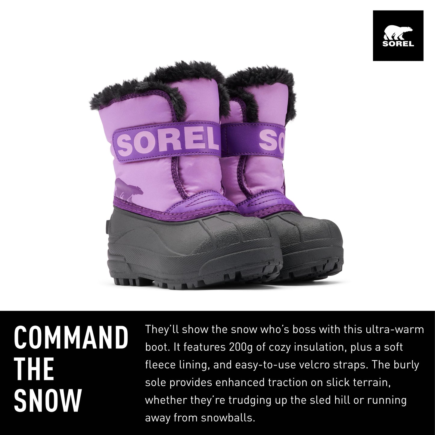 Sorel unisex-child Snow Commander Boot Boots