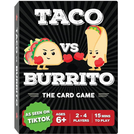 Taco vs Burrito - Le jeu de cartes étonnamment stratégique et très populaire créé par un enfant de 7 ans - Un jeu de société familial pour les enfants, les adolescents et les adultes 