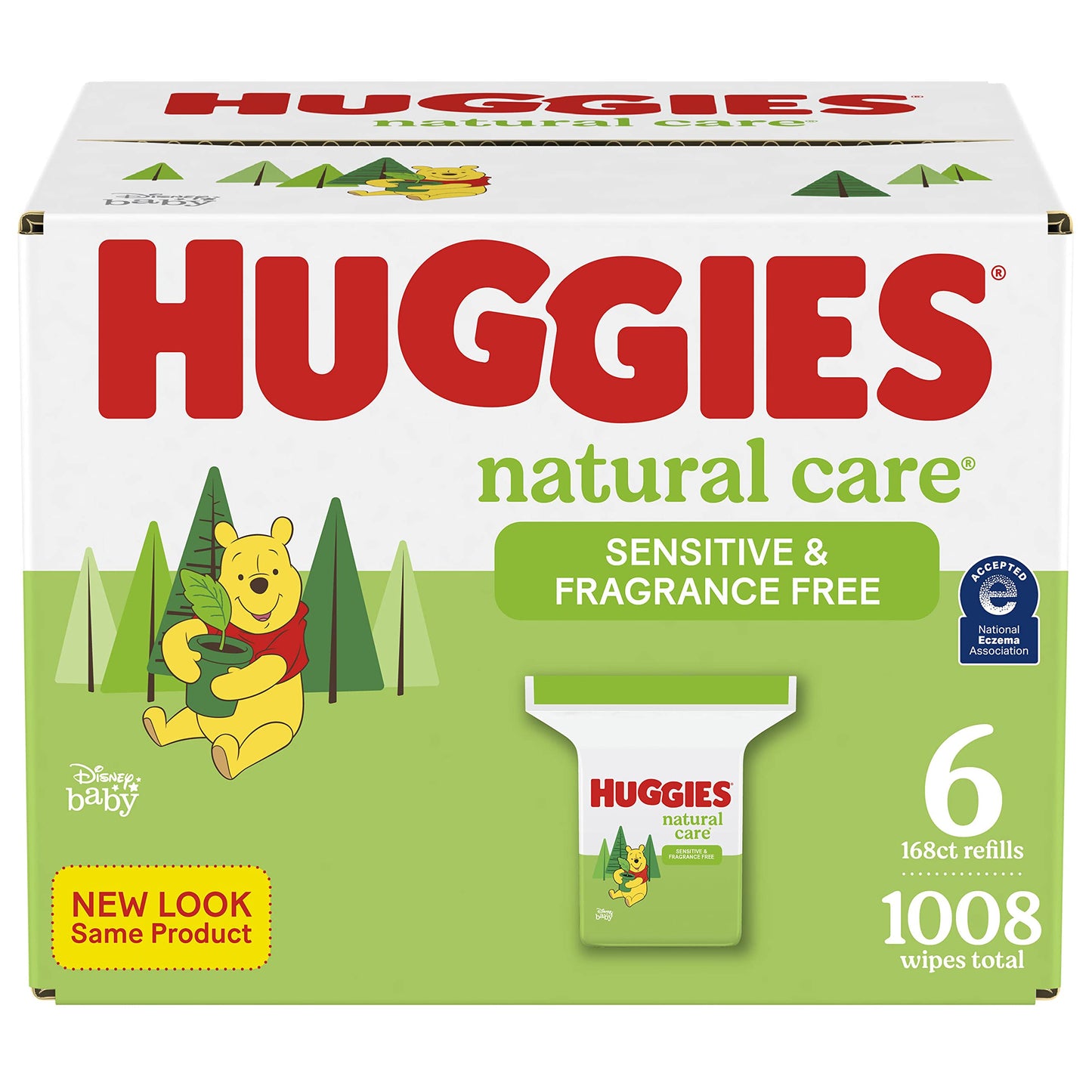 Huggies Natural Care Sensitive Baby Wipes, Unscented, Hypoallergenic, 99% Purified Water, 15 Flip-Top Packs (960 Wipes Total)