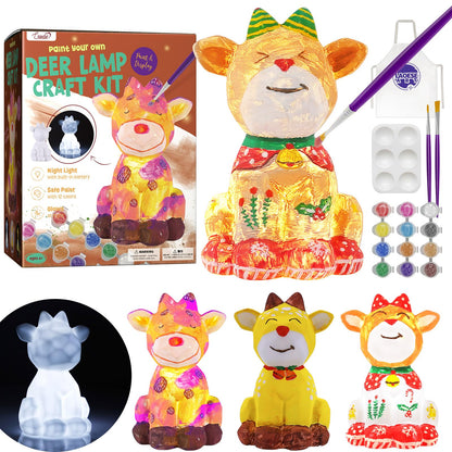 Paint Your Own Cat Lamp Kit, Art Supplies Arts & Crafts Kit, Painting kit for Kids 6-12, Arts and Crafts for Kids Ages 8-12, Toys Girls Boy Birthday Christmas Gift Ages 6 7 8 9 10 11 12+