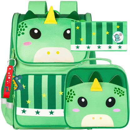 3PCS Kids Backpack for Girls, 15" Sequin Bookbag with Lunch Box, Leopard School Bag Set for Elementary Preschool Toddler