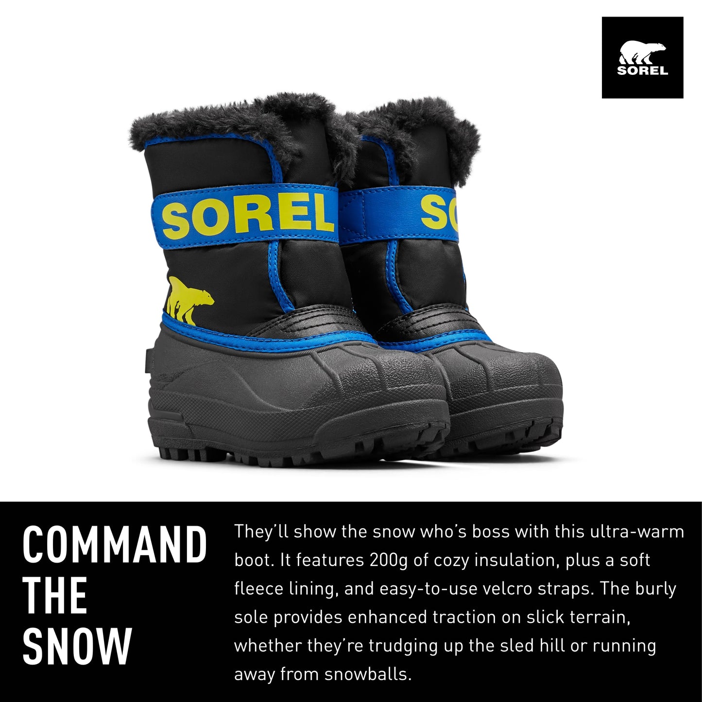 Sorel unisex-child Snow Commander Boot Boots