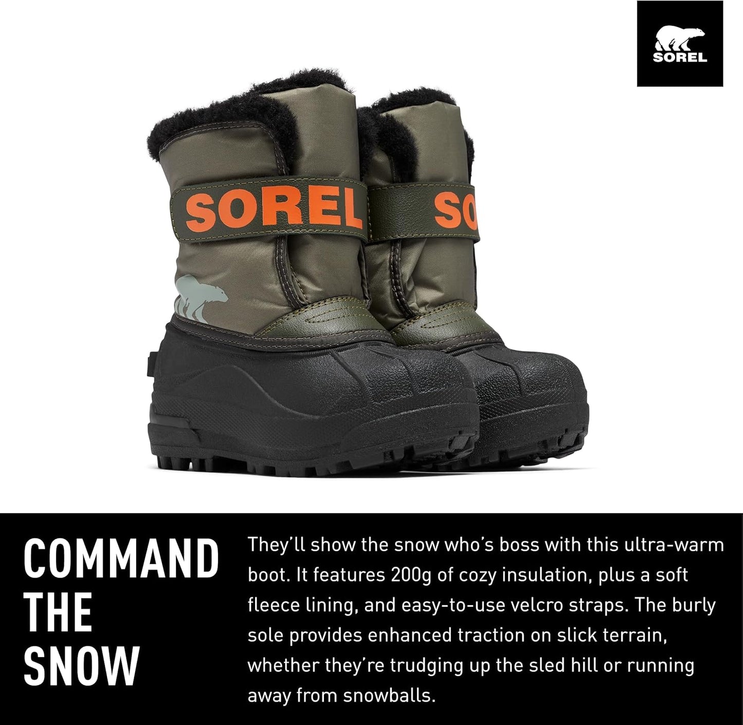 Sorel unisex-child Snow Commander Boot Boots