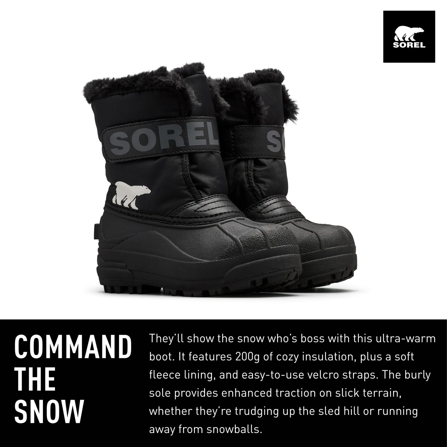 Sorel unisex-child Snow Commander Boot Boots