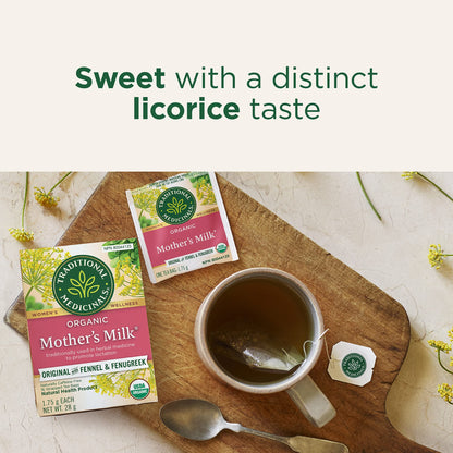 Traditional Medicinals - Tisane d'allaitement au lait maternel biologique (paquet de 1) - Soutient la production de lait maternel pour les mères qui allaitent - 16 sachets de thé au total 