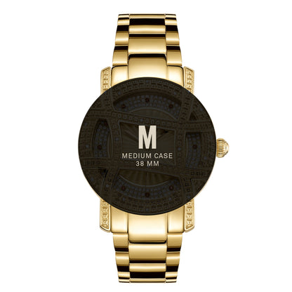 Montre-bracelet JBW Olympia 10 ans pour femme avec diamants de 0,20 ct et bracelet en acier inoxydable, or, Olympia 10 ans