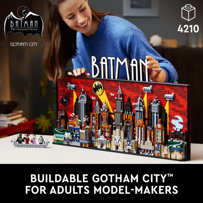 LEGO DC Batman : la série animée Gotham City Ensemble de construction et d'exposition pour adultes avec figurines, cadeau de collection DC pour les fans de films d'action et d'aventure de super-héros, 76271 