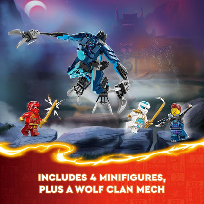 LEGO NINJAGO Figurine d'action du robot de feu élémentaire de Kai, mini jouet ninja pour enfants avec figurine de ninja rouge personnalisable ainsi que figurines de Kai et Zane, ensemble d'aventure pour garçons et filles à partir de 7 ans, 71808 