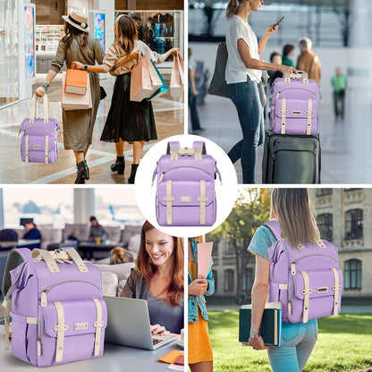 Laptop Backpack for Women,College Work Teacher backpack for 15.6 Inch laptop with USB Charging Port,Travel Anti Theft Laptops Backpack RFID Anti Theft, School Shoulder Purse Bags