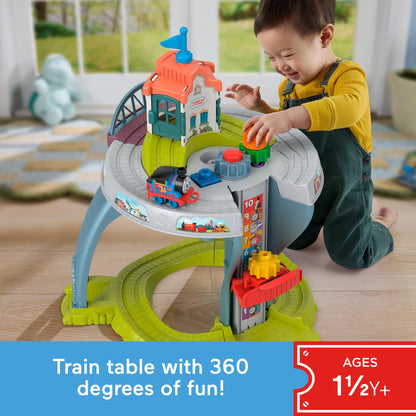 Thomas & Friends Toddler Toy My First Train Table with Track, Cargo Stacking & Fine Motor Activities for Kids Ages 18+ Months