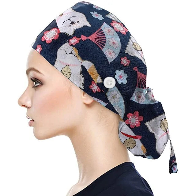 Printed Bouffant Turban Hats