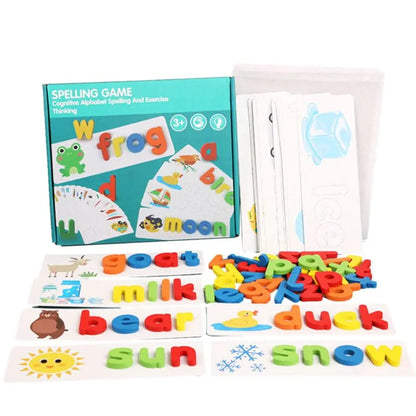 1 Set Wooden Number Alphabet Learning Cards