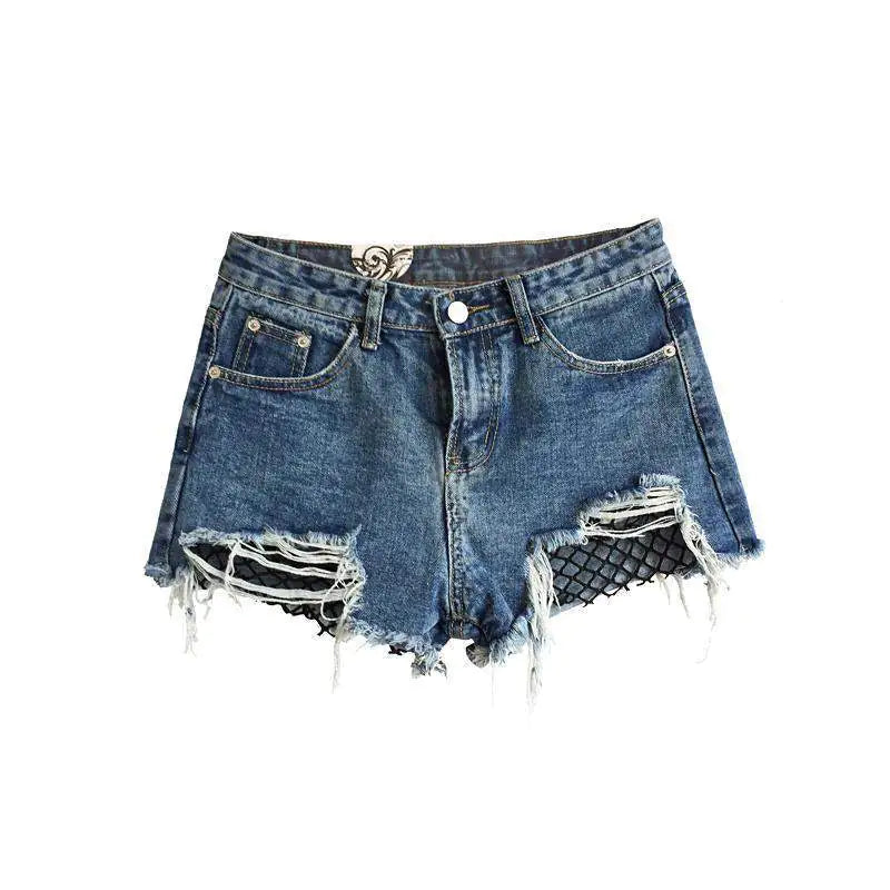 Net Denim Shorts